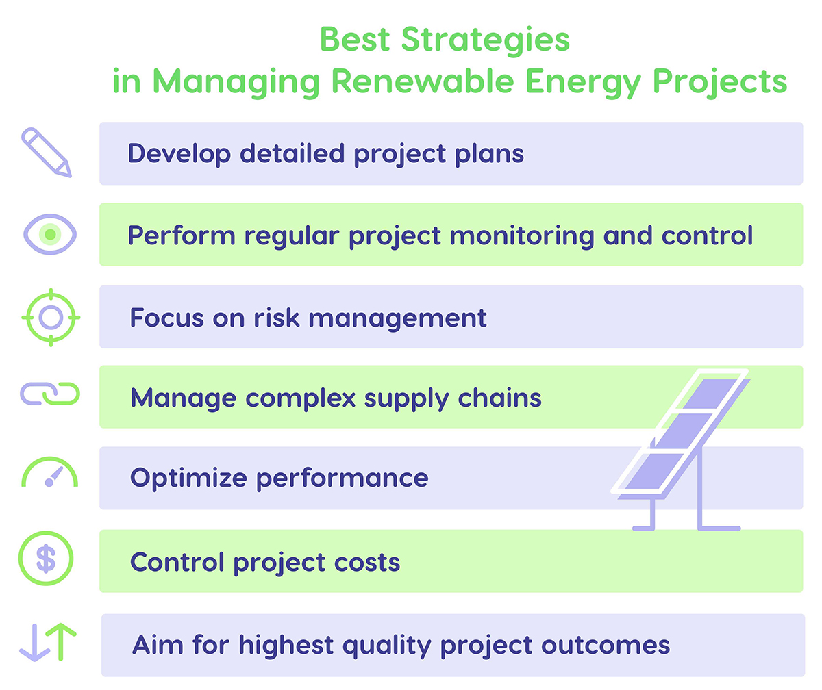 best practices for managing renewable energy projects